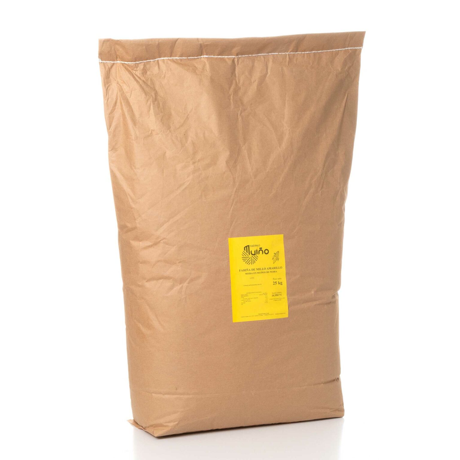 Saco de harina de maíz amarillo de Harinas Muíño