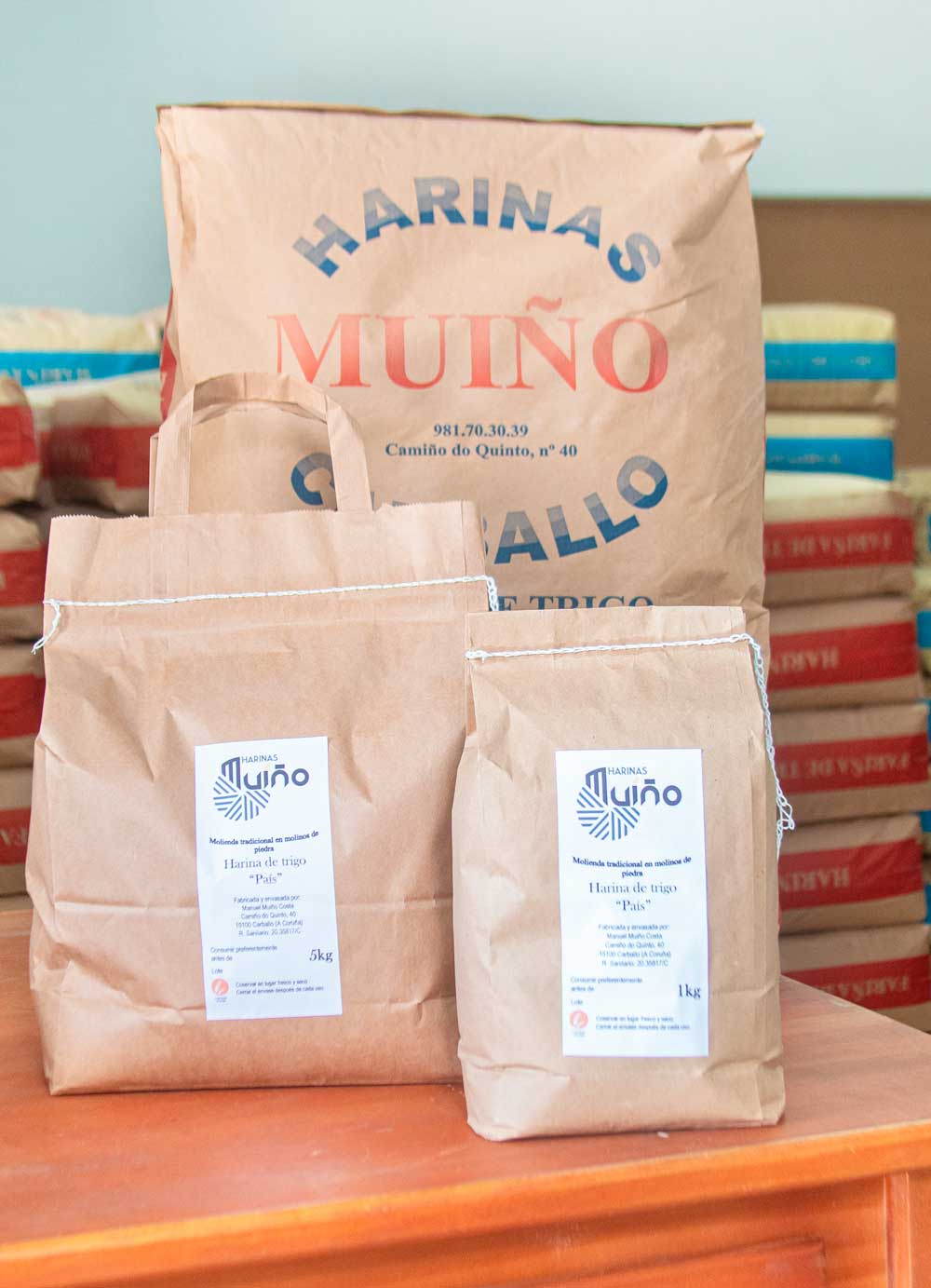 Sacos de harina de Harinas Muíño